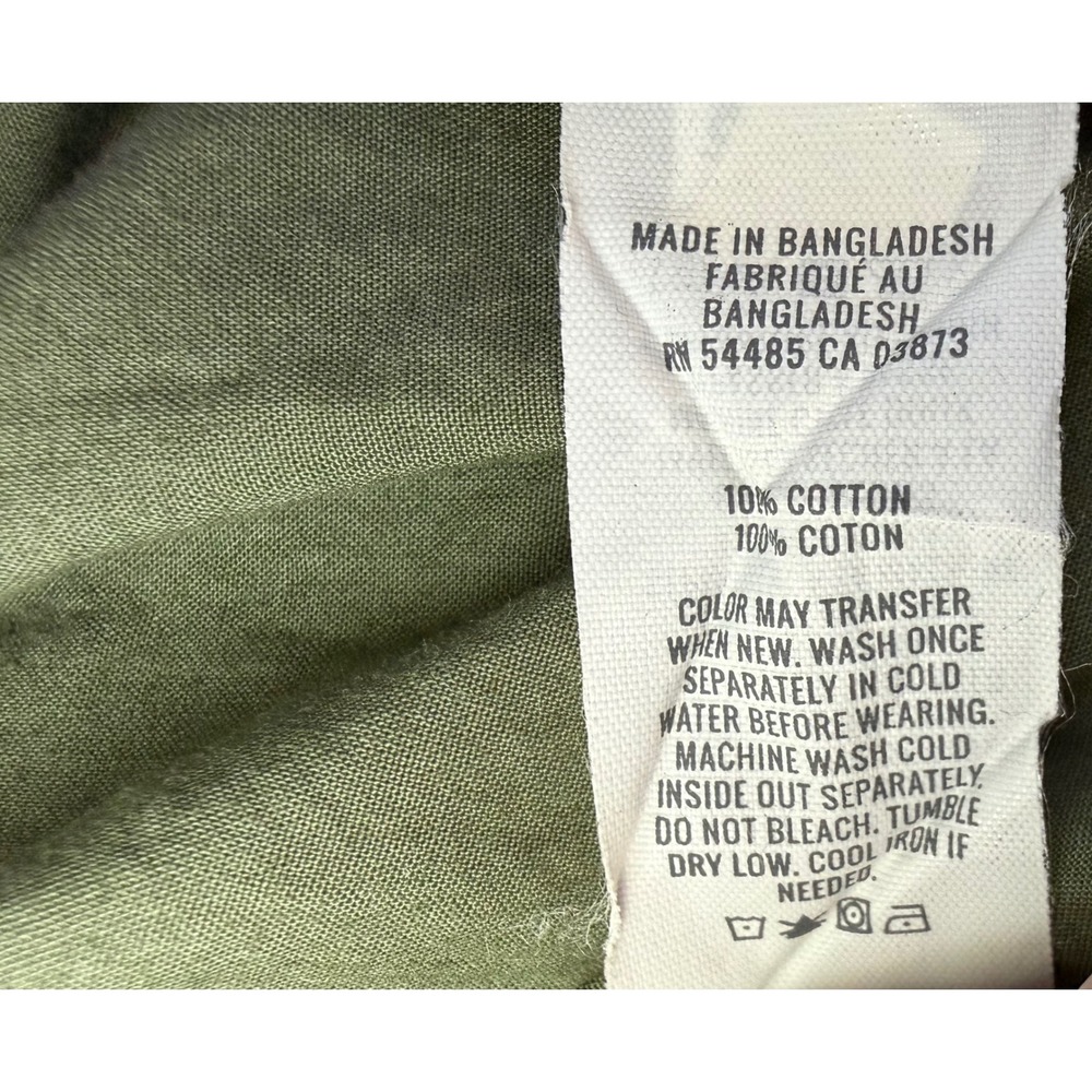 Aerie Cargo Pants Small Olive Green Parachute Wide Leg Cotton Pullon Drawstring - Picture 5 of 11